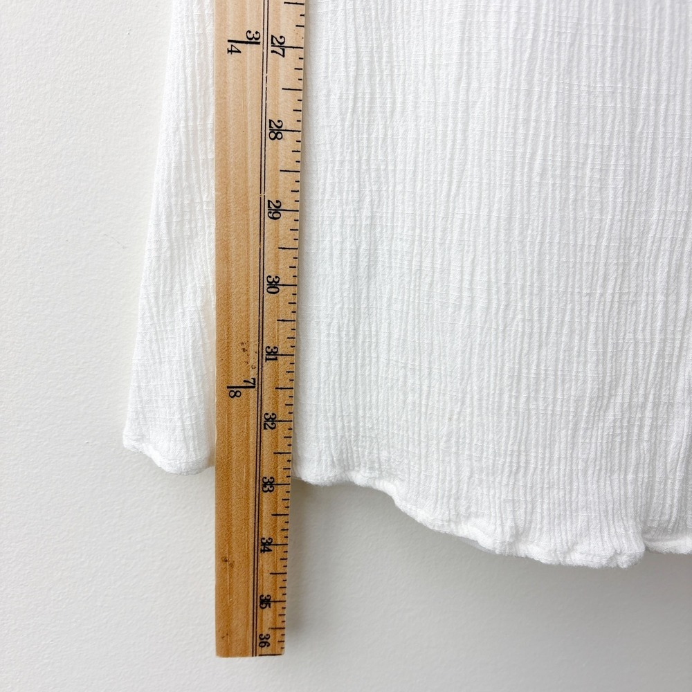 Becool Smocked Dress Womens‎ Small Ivory Flowy Boho Summer Sundress Ruffle Beach - Picture 6 of 10